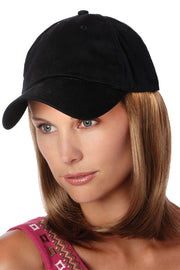 Black Hat with Classic Hair by Henry Margu | shop name | Medical Hair Loss & Wig Experts.