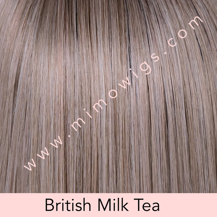 BRITISH MILKTEA • 10/60/103 R8 ••• Cool Light Brown tones with cool ash blonde and fine lilac overtone soft bronde with a mid brown root. Cool tone bronde