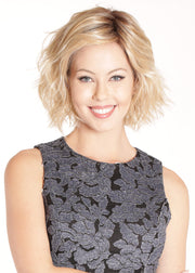 BROWN SUGAR SWEETCREAM • 12/22R8 ••• Light Brown tones with dark blonde and a mid brown root for  a neutral "bronde" appearance