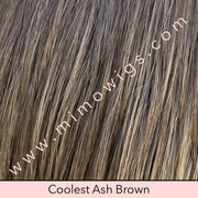 COOLEST ASH BROWN | 8/14 |  Unrooted shade - a combination of Lt ash brown w/ cool medium brown & a hint of subtle fine dark blonde