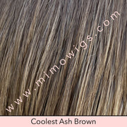 COOLEST ASH BROWN | 8/14 |  Unrooted shade - a combination of Lt ash brown w/ cool medium brown & a hint of subtle fine dark blonde
