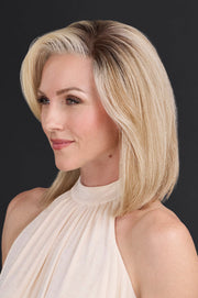 101/88/27s8 • CATALINA BLONDE | Pale Natural Blonde & Pale Warm Blonde with Pale Cool Blonde highlights w/ bright cool blonde money piece shaded with darker rooting