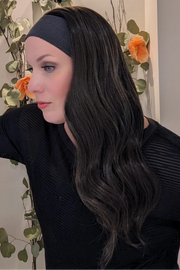 Dark Brown HD Headband wig | Encelia Hair