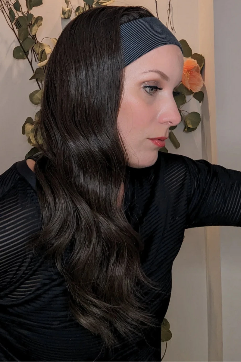 Dark Brown HD Headband wig | Encelia Hair