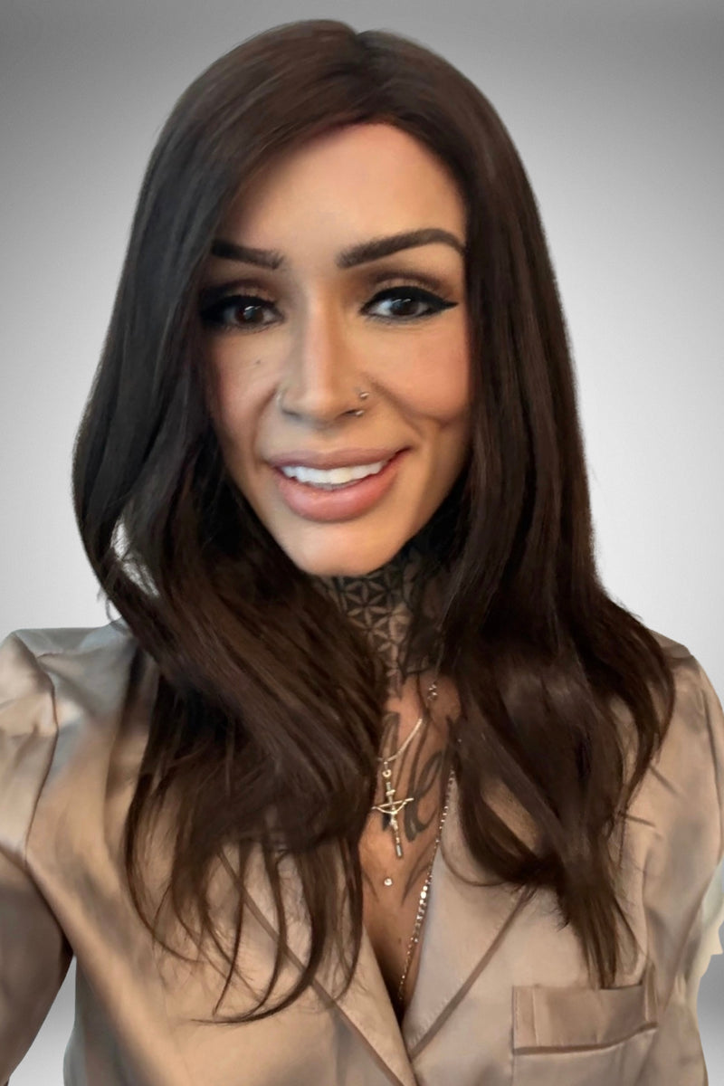 Lace Front Silk Top Hand Tied Wig by Encelia Hair 14-20" | Luxury Human Hair