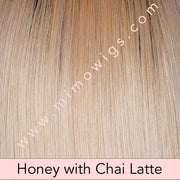 HONEY WITH CHAI LATTE • 11R/88B/613 ••• blend of Sienna brown & cool medium brown root with a mix of honey & light blonde with smoky blonde & a hint of pure blonde