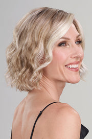 101/88/27s8 • CATALINA BLONDE | Pale Natural Blonde & Pale Warm Blonde with Pale Cool Blonde highlights w/ bright cool blonde money piece shaded with darker rooting