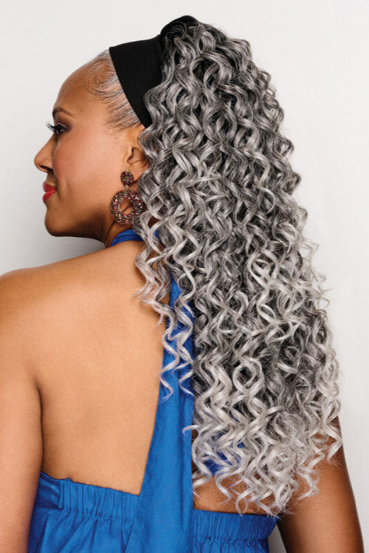 26" Long Curled Headband Wig by Hairuwear • Kim Kimble Collection