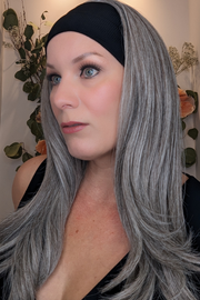 LIGHT GREY | Lux Synthetic Headband Wig By Encelia