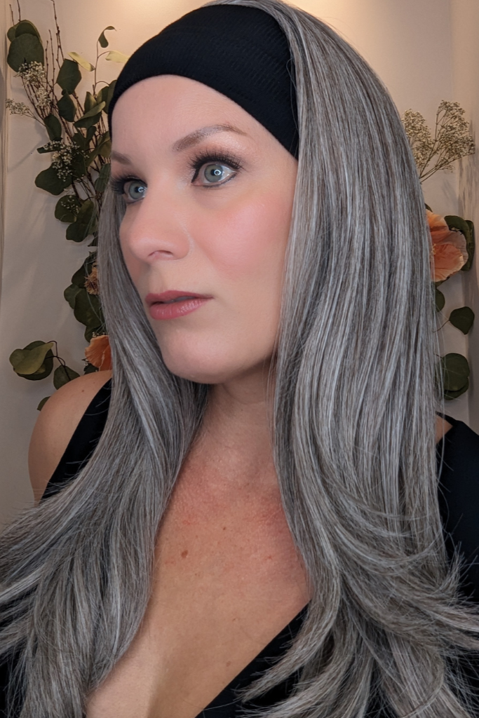LIGHT GREY | Lux Synthetic Headband Wig By Encelia