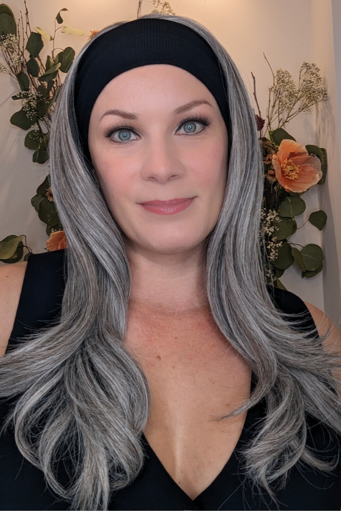 LIGHT GREY | Lux Synthetic Headband Wig By Encelia