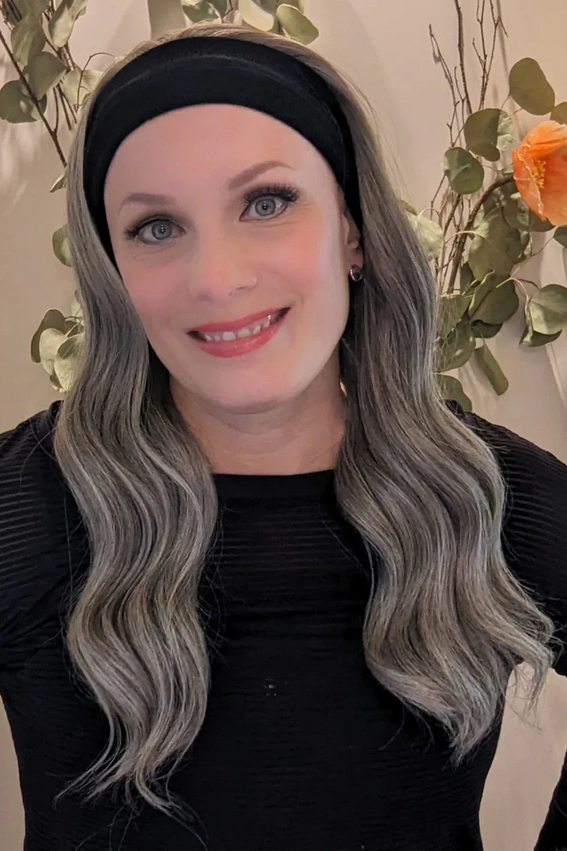 Light Grey HD Headband wig | Encelia Hair