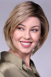 RAW SUGAR BLONDE ROOTED | 12/14/88+8 |. Mixture of Neutral Lt blonde w/ honey blonde + pale gold blonde w/ the base of Lt brown low lights featuring Med root color