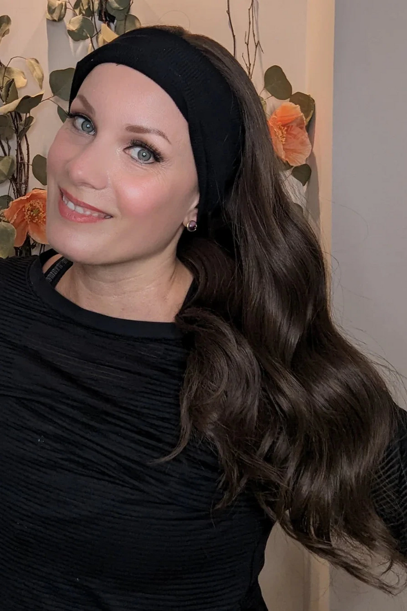 Medium Brown HD Headband wig | Encelia Hair