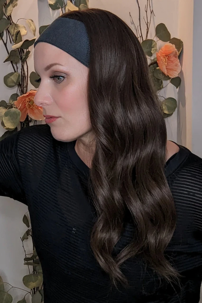 Medium Brown HD Headband wig | Encelia Hair