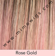 ROSE GOLD • F1/60 +12 |  Blended pink pastel w/ pastel peach hues w/ pale blush & an ash blonde root