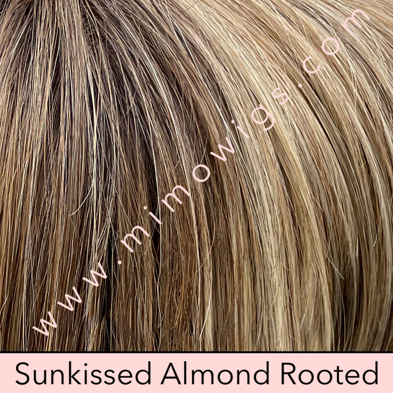 SUNKISSED ALMOND ROOTED • 4/27/613+8 |  A combination of Med & Lt brown HL w/ Lt gold blonde & hint of cooler blonde + rooted with Med & Lt brown