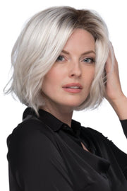 CHROME RT1B ••• Gray & White with 25% Medium Brown Blend & Off‐Black Roots