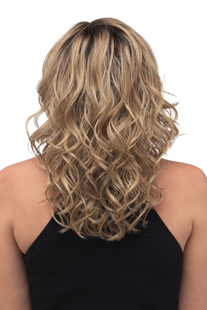 RH12/26RT4 | HD • Light Brown with Chunky Golden Blonde Highlights & Dark Brown Roots