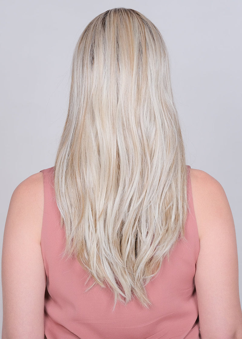 CHROME • 51/56/60R4 ••• Dark brown root with a gradual mix of 30% gray.10%gray and white at tip