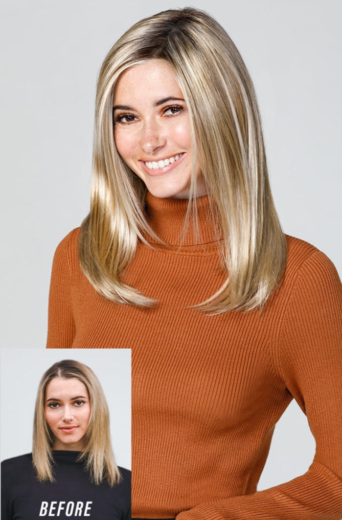 FS17/101s18 • PALM SPRINGS BLONDE | Light Ash Blonde w/ Pure White Natural Bold Highlights & Shaded w/ Dark Natural Ash Blonde