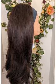 DARK BROWN | Lux Synthetic Headband Wig By Encelia