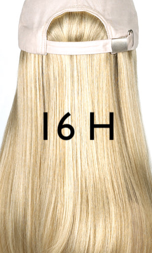 Black Hat with Long Hair by Henry Margu | shop name | Medical Hair Loss & Wig Experts.