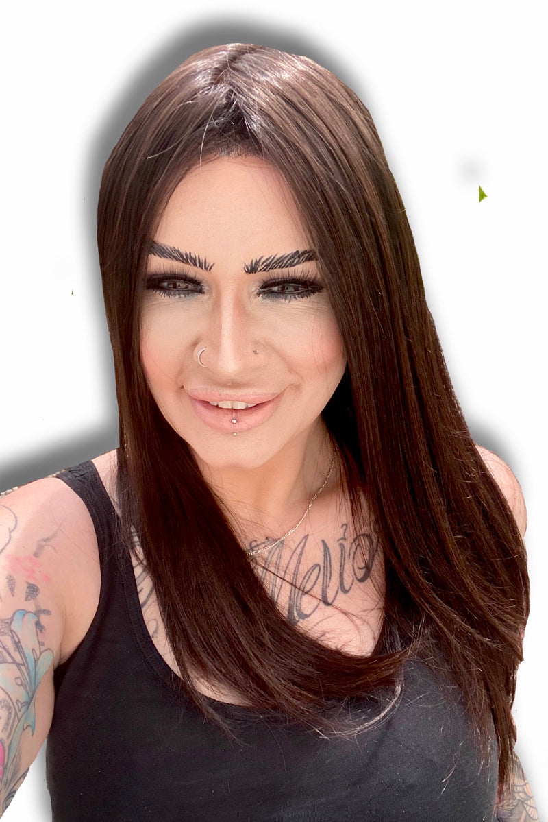 FS26/31s6 • SALTED CARAMEL | Med Natural Red Brown w/ Med Red Gold Blonde Bold Highlights & Shaded with Brown