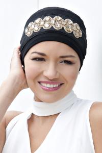 Carolina Black Golden Crown by Masumi Headwear