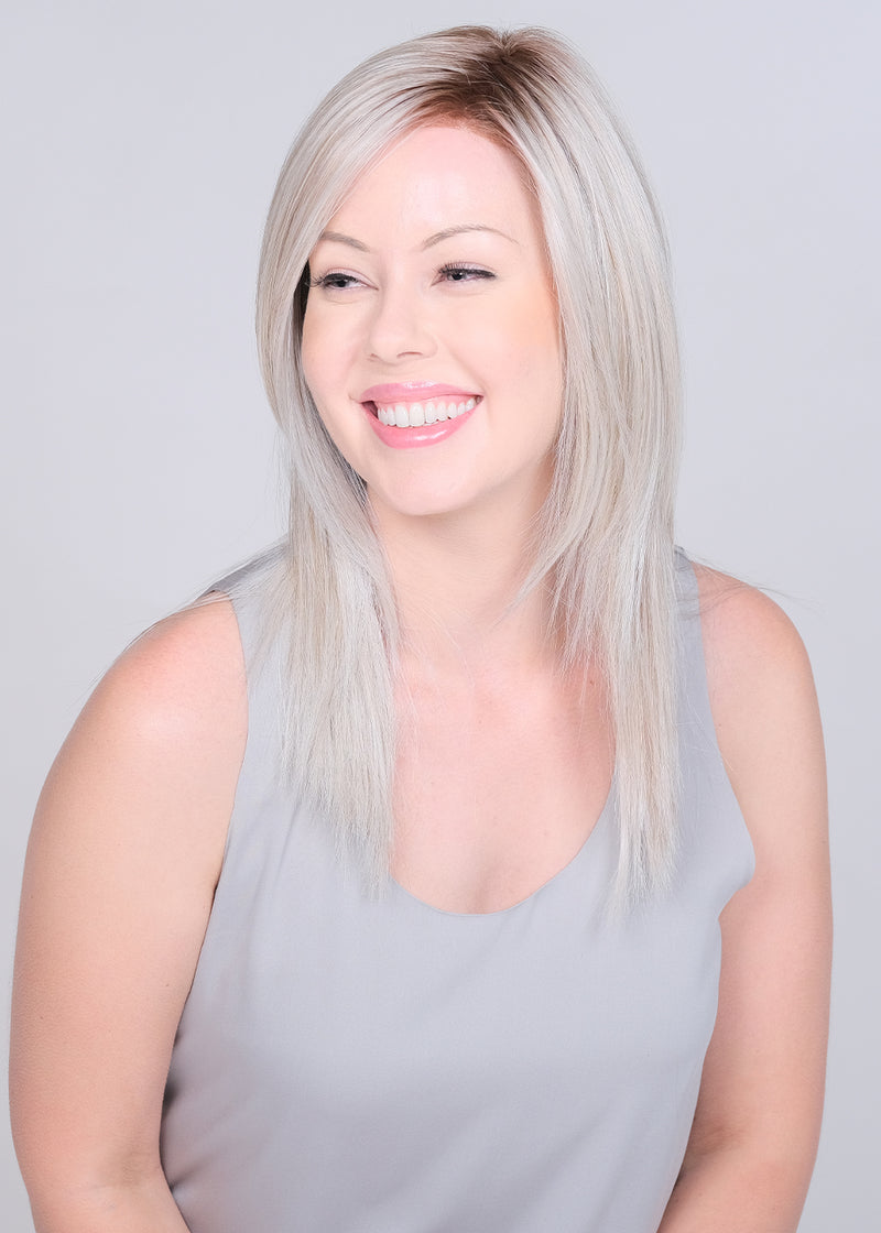 BRITISH MILKTEA • 10/60/103 R8 ••• Cool Light Brown tones with cool ash blonde and fine lilac overtone soft bronde with a mid brown root. Cool tone bronde