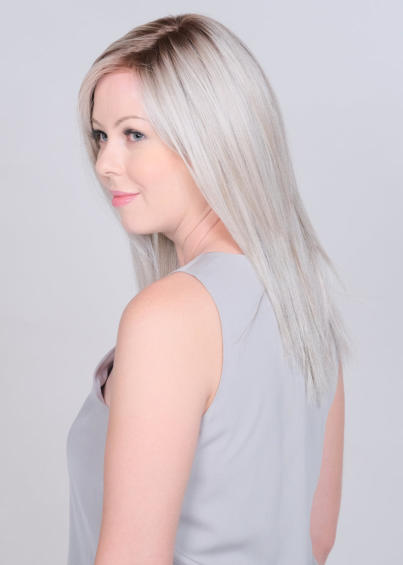 BROWN SUGAR SWEETCREAM • 12/22R8 ••• Light Brown tones with dark blonde and a mid brown root for  a neutral "bronde" appearance