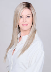 BROWN SUGAR SWEETCREAM • 12/22R8 ••• Light Brown tones with dark blonde and a mid brown root for  a neutral "bronde" appearance