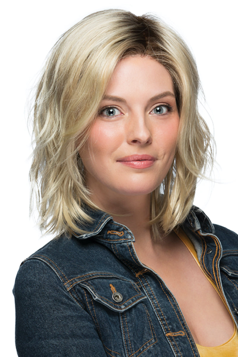 VANILLA MACHIATO ••• Light Chestnut Brown Base with Light Brown / Golden Blonde / Icy Blonde Painted Highlights