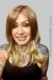 S14-26/88RO • SUNSHINE | Medium brunette roots fading to warm, honey blonde ends - ombré