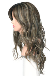 COOKIES 'N CREAM BLONDE • 60/10T+8 ••• Rooted with a mix of light brown & med brown we have a cool new blonde blend of light ash platinum blond and pure blonde accented with an icy natural blond for a multidimensional shade