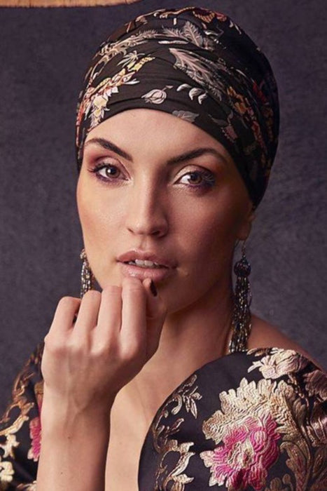 Sapphire Turban Set by House of Christine | AW22 (3026) | Boho Spirit Collection