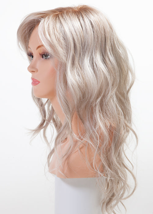 ROCA MARGARITA BLONDE • 16R/17/101B ••• Platinum Blonde blended with Pale ash blonde + a dark ash blonde root