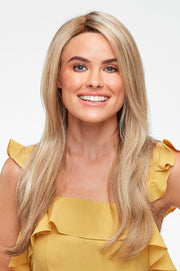 27T613s8 • SHADED SUN | Med Natural Red-Gold Blonde & Pale Natural Gold Blonde Blend and Tipped, Shaded with Med Brown