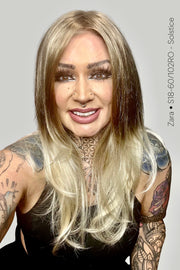 FS60/PKs18 • FROST | Soft white blended with pale pink and shaded with a dark ash blonde root