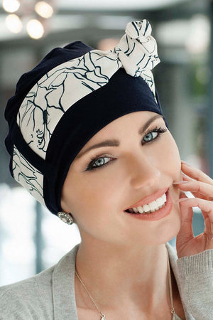 Yanna Navy White Lilium by Masumi Headwear