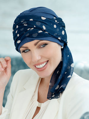 Daisy by Masumi Navy White Polka Dot