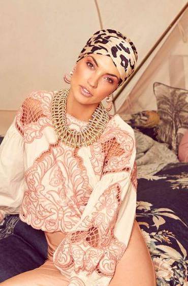 Sapphire Turban Set by House of Christine | AW22 (3026) | Boho Spirit Collection