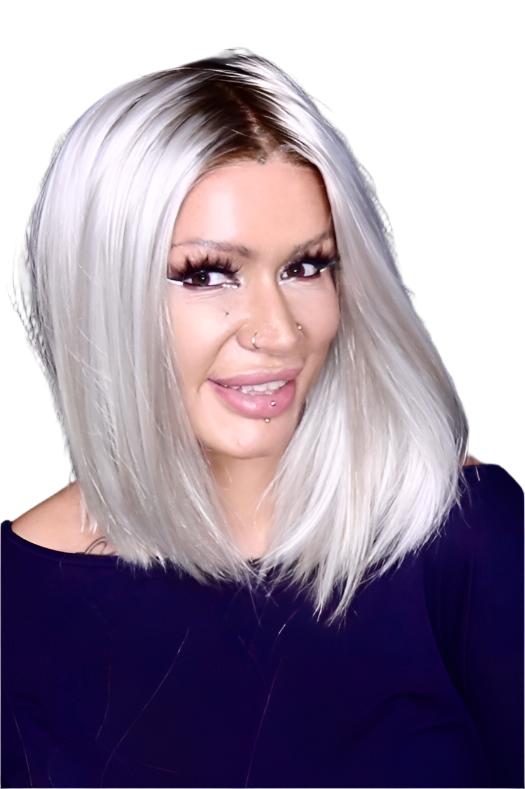 CARAMEL KISS RT4 ••• Golden Brown with Copper Blonde Highlights & Dark Brown Roots