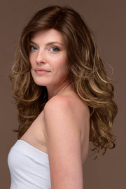 VANILLA MACHIATO ••• Light Chestnut Brown Base with Light Brown / Golden Blonde / Icy Blonde Painted Highlights